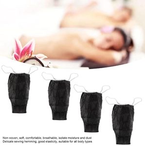 100 piezas desechables T String Tanga Bikini ropa interior bragas para bronceado en aerosol y tratamientos de spa negro - Product Image 4