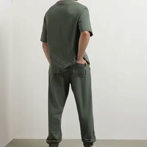 Survêtement d'été pour homme à capuche, 100 % coton, léger, confortable, taille élastique, utilisation hivernale - Product Image 4