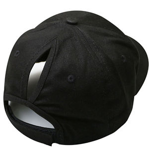 Casquette de baseball de luxe 100% coton à 6 panneaux Chapeau de queue de cheval de sport imprimé avec logo personnalisé avec broderie à la main pour bébés - Product Image 2