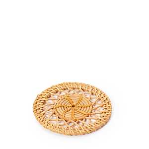 Sophistication économique: Lot de 5 sous-verres ronds en rotin faits à la main au Vietnam avec un design luxueux à bas prix - Product Image 3