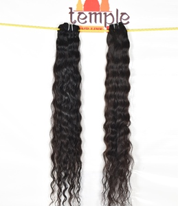 Vente en gros d'extensions de cheveux vierges indiens à double trame avec traitement des tempes à cuticules alignées style vague profonde - Product Image 4