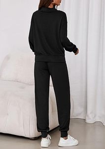 Conjunto Deportivo Casual de Invierno para Mujer, Lavado Ácido, Estampado, Corte Regular, Tacto Cálido, Secado Rápido, Transpirable - Product Image 5