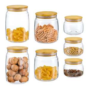 Frasco de Vidrio Artesanal para Almacenamiento de Alimentos con Tapa de Madera de Acacia, Ideal para Especias, Sal y Azúcar, Producto de Venta Caliente, Suministro Directo de Fábrica - Product Image 5