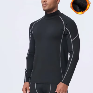 Maillot de hockey sur glace, chemise de compression, protection du cou, respirant, 100% polyester, manches longues, séchage rapide, unisexe, adultes - Product Image 1