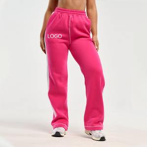 Jogging droit personnalisé OEM pour femmes Pantalon de survêtement en coton doux Vêtements d'entraînement actifs pour femmes - Product Image 1
