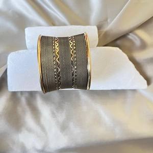 Brazalete de latón crudo de 69mm, brazalete de incrustaciones, brazalete de canal en blanco, pulsera ancha hecha a mano, latón crudo - Product Image 1