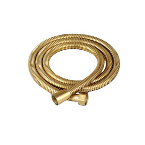 5-Function Gold <b>Shower</b> Head Set with Spiral Hose <b>Shower</b> Room <b>Accessory</b> - Product Image 3