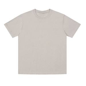 Camiseta de media manga de estilo básico para hombre 100% algodón orgánico Color sólido cuello redondo diseño de timbre hecho Material de poliéster/algodón - Product Image 4