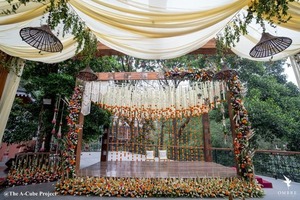 Haldi Mehendi Engagement Luxury Destination <b>Wedding</b> Flower Decoration, Haldi Backdrop Ceiling Decoration, Indian <b>Wedding</b> Decor - Product Image 2