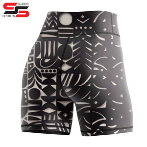 Pantalones cortos de gimnasia activos personalizados para mujer, pantalones cortos deportivos de verano transpirables de nailon de doble capa para entrenamiento de botín - Product Image 2