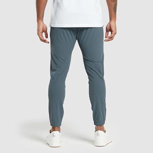 Venta al por mayor de los hombres Casual 100% algodón a prueba de viento de secado rápido Jogger Track pantalones de chándal transpirable al aire libre bordado de cintura media - Product Image 4