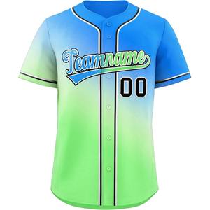 Maillot de Baseball de Style Pro personnalisé boutonné Sublimation graphique Softball uniforme broderie nom numéro maille respirant ajustement - Product Image 3