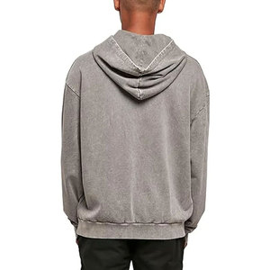 Sudaderas con capucha personalizadas de gran tamaño, algodón transpirable, mezcla básica, tejido de ganchillo ajustable, recién llegado, invierno, teñido liso - Product Image 5