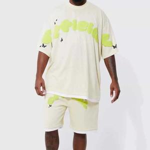 Camiseta lisa de manga corta informal 100% algodón con estampado de abullonado personalizado para hombre, camiseta para hombre con logotipo impreso personalizado - Product Image 4