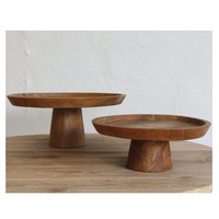 Eleganter Stilvoller Quadratischer Holz-Kuchenständer Umweltfreundlich Einweg Ofenfest für Hochzeiten und Feiern Star Crafts India