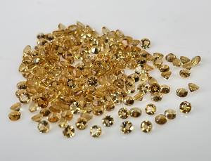 พลอยซิทรีนเจียระไนทรงกลม3มม. สีเหลืองมะนาวธรรมชาติคุณภาพสูง - Product Image 3