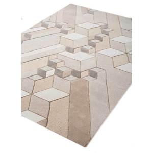 พรมขนสัตว์ผสมวิสโคสทอมือลายเรขาคณิตสีงาช้าง ขนาด 4 เมตร รูปทรงสี่เหลี่ยมผืนผ้า สำหรับห้องโถง ตกแต่งบ้าน ห้องนั่งเล่น ความหนา 10 มม. - รุ่น Tnq-3229 - Product Image 2