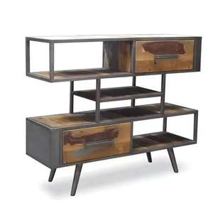 Muebles para el hogar, estantería de madera con estantes decorativos con hermosa veta de madera natural y atractivo diseño de sala de estar - Product Image 1