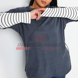 Camiseta de algodón y poliéster de doble capa para mujer de alta calidad Impresión de logotipo personalizado Último diseño informal de verano - Product Image 4