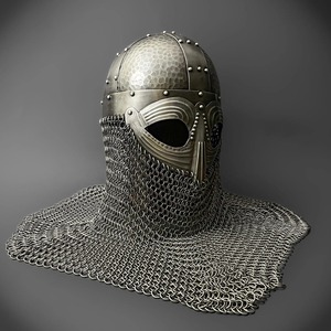 Vendel หมวกกันน็อกไวกิ้ง, กับโซ่ aventail และปรับได้ซับหนังเข้าโดยขอบมีด - Product Image 4