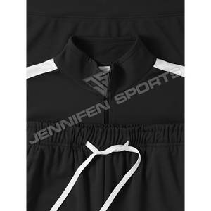 Chándal de poliéster 100% de alta calidad para hombre, Sudadera con capucha con cremallera de rayas blancas, parte inferior acanalada de calidad fina, parte inferior activa usada - Product Image 3