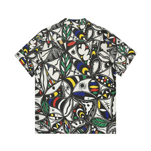 Orisun VI เสื้อฮาวายลำลองสำหรับผู้ชาย, เสื้อ100% คอตตอนคอตั้งแขนสั้นป้องกันริ้วรอยขนาด XL - Product Image 3