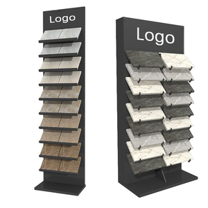 Estante de exhibición de baldosas de cerámica de losas de mármol de metal personalizado para exhibir losas de mármol en la tienda - Product Image 2