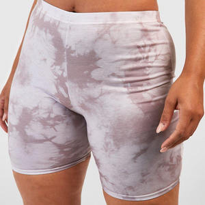 Vente en gros Ensemble short motard extensible en polyester et nylon teint par nœuds Ensemble short de course et soutien-gorge de sport pour femmes - Product Image 4