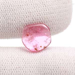 Colgante de pulsera de cabujón liso plano de piedras preciosas sueltas de turmalina Rosa Natural con joyería preciosa de corte facetado elegante - Product Image 2