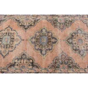 Alfombra de lana turca de retazos naranja y verde vintage, 4,5x12,1 pies, tejido plano, alfombra para sala de estar con respaldo de látex, 4m de ancho - Product Image 5