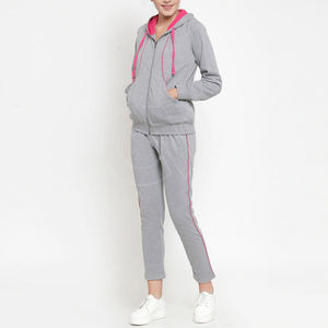 Ensemble de survêtement à capuche personnalisé pour femmes-Pantalon de jogging écologique léger solide/imprimé - Product Image 2