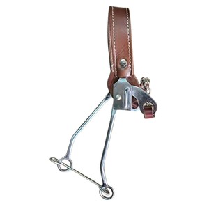 Nueva broca de Hackamore mecánica de caballo de nariz plana de cuero, broca de caballo hermosa broca de caballo de acero inoxidable antiguo, brocas de tachuela occidental - Product Image 2