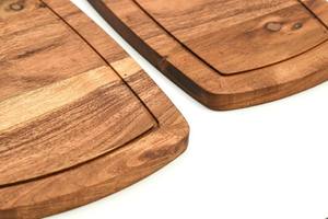 Planches de service en bois d'acacia Assiettes en bois pour steak et apéritifs Plateaux de service de restaurant Planche à pizza Paddle - Product Image 5