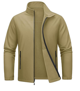 Veste Softshell à Capuche pour Homme Imperméable Doublée en Polaire Veste de Pluie Légère Coupe-Vent Manteau d'Hiver Randonnée en Plein Air - Product Image 6