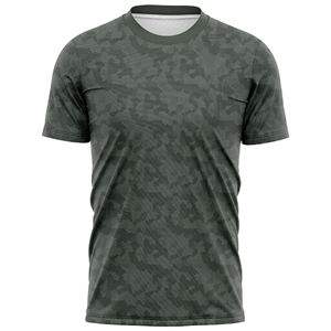 T-shirts d'été camouflage coupe ajustée pour hommes séchage rapide respirant et confortable pour la vente en gros de fitness en salle de sport - Product Image 1