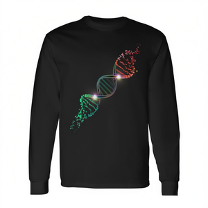 T-shirt à manches longues African DNA Pan African Flag Shattered Strand - Product Image 2