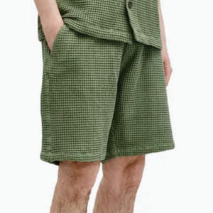 กางเกงขาสั้นวาฟเฟิลของผู้ชายที่สะดวกสบาย-คุณภาพสูงระบายอากาศได้ดีและเหมาะสำหรับชุดลำลองและแฟชั่น - Product Image 6