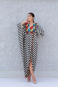 Vintage Solid Pattern Women's Gothic Caftan Long Sleeve Summer Work Apparel High <b>Plus</b> <b>Size</b> Beach Prom <b>Dress</b> Embroidery New Back - Product Image 5