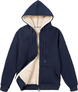 Veste en sherpa grande taille avec poches, matière douce et confortable, veste en sherpa pour homme avec votre logo, veste en polaire sherpa - Product Image 3