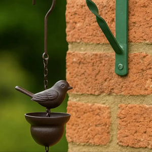 Chaîne de pluie en métal décorative pour gouttière de toit, chaîne de drainage pour jardin extérieur, patio, balcon, contrôle du flux d'eau de pluie, personnalisation - Product Image 1