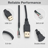 Modul kamera Tipe-A, kabel harness, transmisi sinyal pengenalan wajah, kabel UL2725, adaptor USB2.0, terminal JST-SHR-05V-S-B