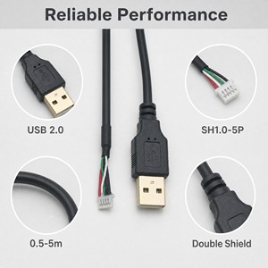 Modul kamera Tipe-A, kabel harness, transmisi sinyal pengenalan wajah, kabel UL2725, adaptor USB2.0, terminal JST-SHR-05V-S-B - Product Image 5