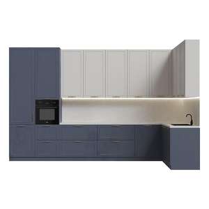 Gabinetes de Cocina Estilo Shaker en Dos Tonos Azul Marino y Blanco Contemporáneos de KEJIA para Proyectos de Renovación de Apartamentos Modernos - Product Image 2