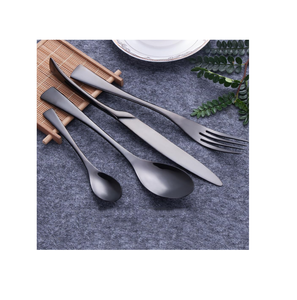 Precio al por mayor, cantidades a granel, vajilla de acero con espejo, cuchara, 4 piezas, logotipo de Color personalizado, cuchara de boda de hotel de lujo - Product Image 1