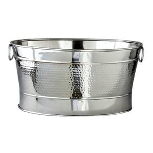 Oval Shaped Hammered Ice <b>Bucket</b> Chiller <b>Beer</b> Ice <b>Bucket</b> and Wine Tubs for Bar Wine Cooler Metal Wine Tub - Product Image 1