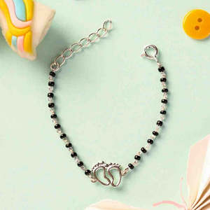 NOVAMART Fine 925 Tai Silver <b>White</b> Baby Nazariya <b>Bracelet</b> for Kids Certified Elegant and Durable Kid's Jewelry Wholesale Export - Product Image 2