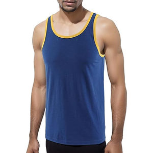 Débardeur personnalisé DTG impression t-shirt unisexe surdimensionné blanc sans manches t-shirt Raw-edge Boxy recadrée débardeur hommes - Product Image 3