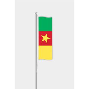 Cameroon Vertical <b>Flag</b> 3x5ft Silk Pennant with Aluminum <b>Pole</b> Digital Printed Graphic <b>for</b> Outdoor Use - Product Image 1
