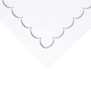 Juegos de Cama de Satén de Algodón Personalizados al por Mayor, Funda de Edredón y Fundas de Almohada Bordadas en Gris con Diseño de Vieira para Hogar, Hotel, Boda - Product Image 3