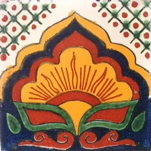 Tapices de cerámica de Talavera mexicana de 9 piezas hechos a mano, uso de pared y suelo, cerámica de México C #014 - Product Image 1